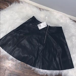 Faux Leather Skirt